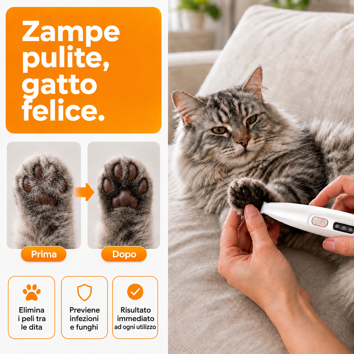 Rasoio Silenzioso per Cani e Gatti - Tosatrice di Precisione anti-Infezioni